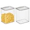 mDesign Airtight Stackable Kitchen Food Storage Container - 2 Pack